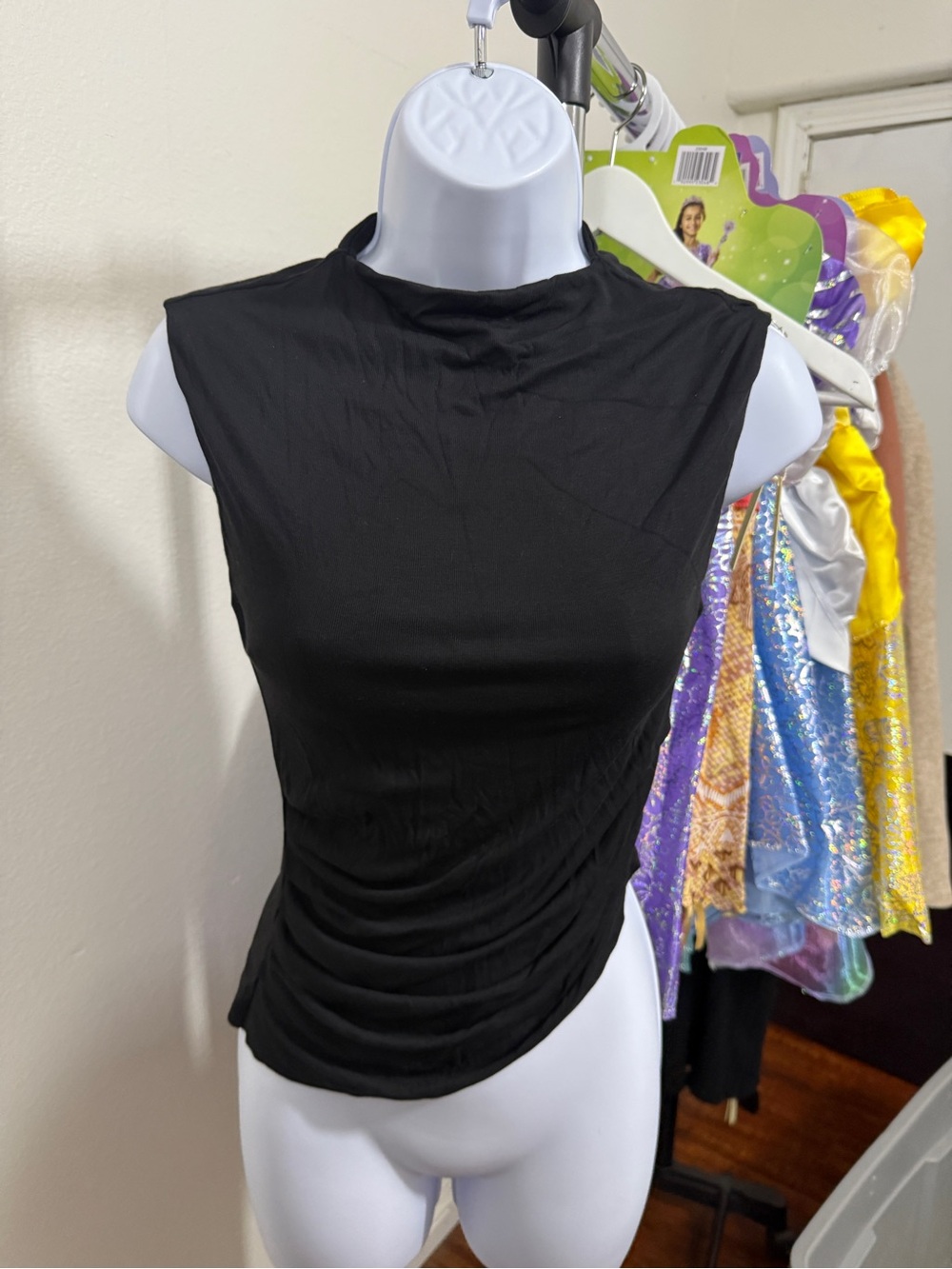 OGL Black Sleeveless Mock Neck Women’s Top
